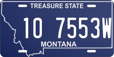 MT license plate 107553W