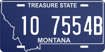 MT license plate 107554B