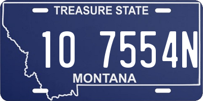 MT license plate 107554N