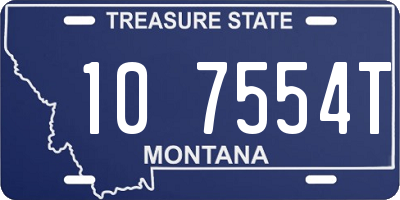 MT license plate 107554T