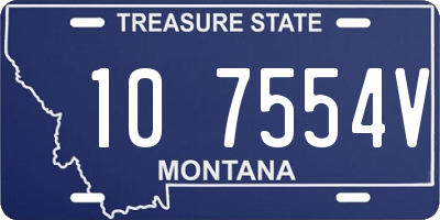 MT license plate 107554V