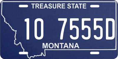 MT license plate 107555D