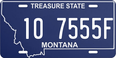 MT license plate 107555F