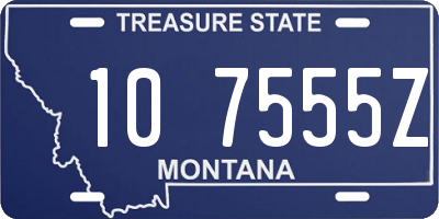 MT license plate 107555Z