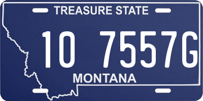 MT license plate 107557G