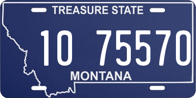 MT license plate 107557O