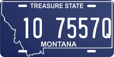 MT license plate 107557Q