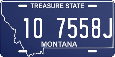 MT license plate 107558J