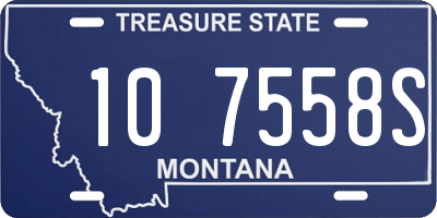 MT license plate 107558S