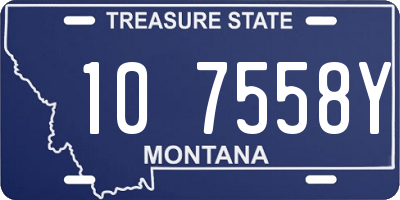 MT license plate 107558Y