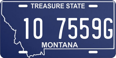 MT license plate 107559G