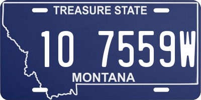 MT license plate 107559W