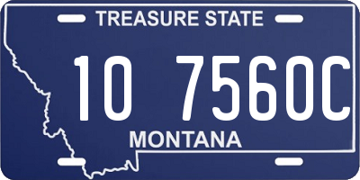 MT license plate 107560C