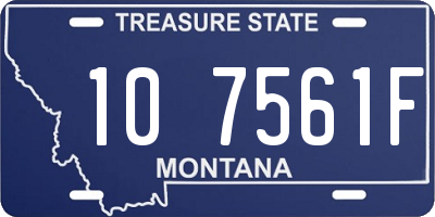 MT license plate 107561F