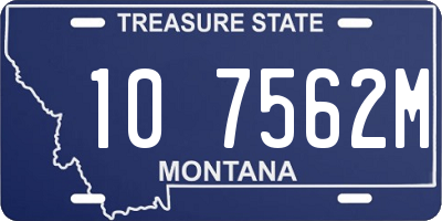 MT license plate 107562M