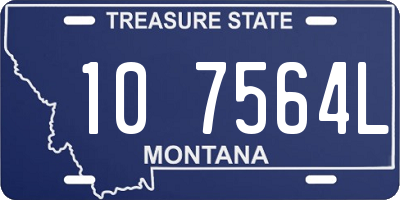 MT license plate 107564L