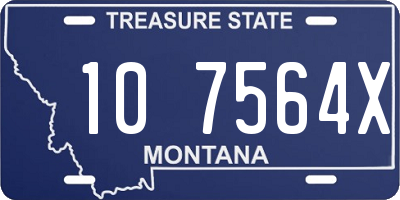 MT license plate 107564X