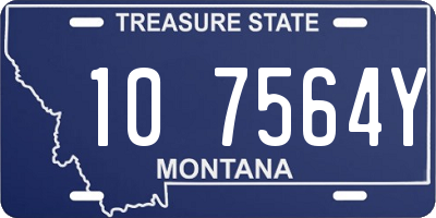 MT license plate 107564Y