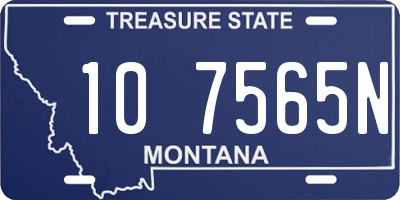 MT license plate 107565N