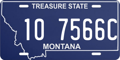 MT license plate 107566C