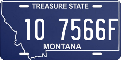 MT license plate 107566F