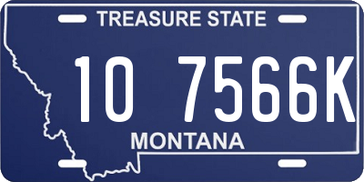 MT license plate 107566K