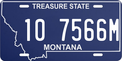 MT license plate 107566M