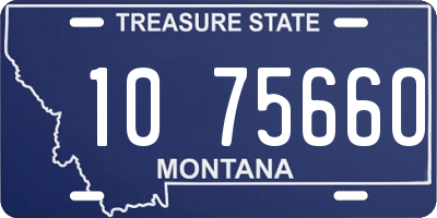 MT license plate 107566O