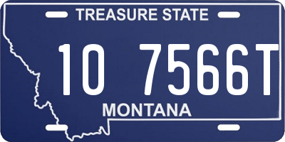 MT license plate 107566T