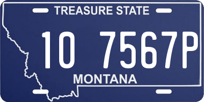 MT license plate 107567P