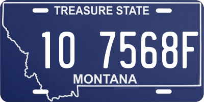 MT license plate 107568F