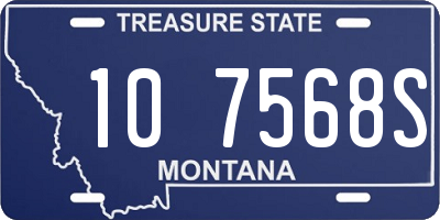 MT license plate 107568S