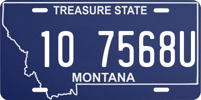 MT license plate 107568U