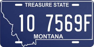 MT license plate 107569F