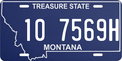 MT license plate 107569H