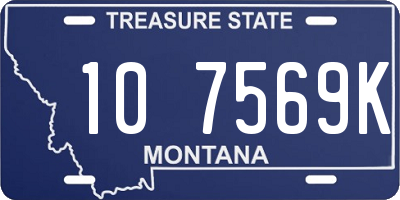 MT license plate 107569K