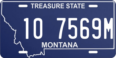 MT license plate 107569M