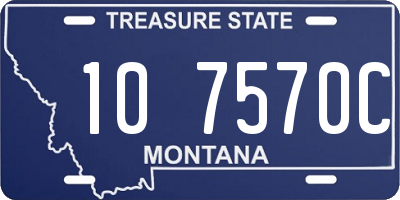 MT license plate 107570C