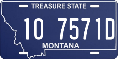 MT license plate 107571D