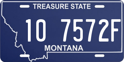 MT license plate 107572F
