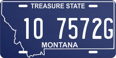 MT license plate 107572G