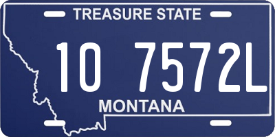 MT license plate 107572L