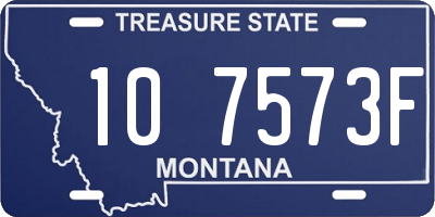 MT license plate 107573F
