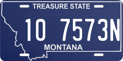 MT license plate 107573N