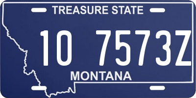 MT license plate 107573Z