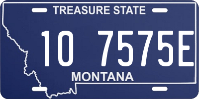 MT license plate 107575E