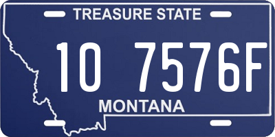 MT license plate 107576F