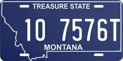 MT license plate 107576T