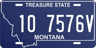 MT license plate 107576V