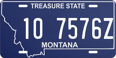 MT license plate 107576Z